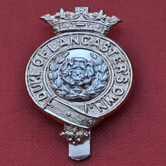 The Duke of Lancaster's Own Yeomanry - 1st Version Gold & Silver Anodised Cap Badge.