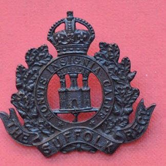 The Suffolk Regiment - King's Crown Officer's Service Dress Collar Badge.
