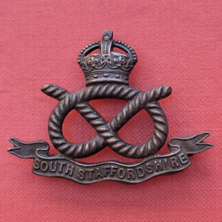 The Staffordshire Regiment - King's Crown Officer's Service Dress Collar Badge.