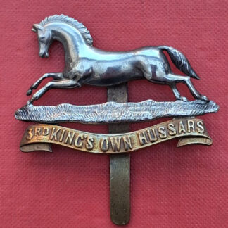 The 3rd King's Own Hussars - Bi Metal Cap Badge.