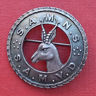 (South Africa) South Africa Military Nursing Service Training School - Hallmarked Silver Pin Backed Badge.