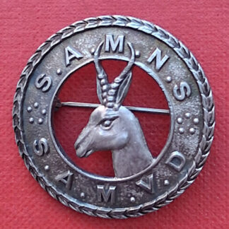 (South Africa) South Africa Military Nursing Service Training School - Hallmarked Silver Pin Backed Badge.