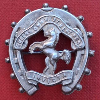 Queen's Own West Kent Regiment -  Hallmarked Silver Sweetheart Badge.