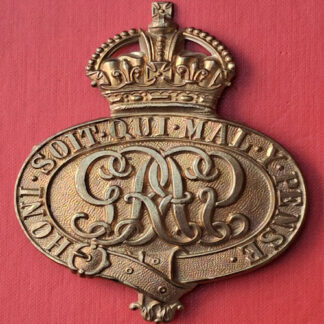 The Grenadier Guards - King's Crown GvR Gilding Metal Valise Badge.