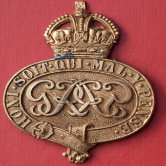 The Grenadier Guards - King's Crown GviR Gilding Metal Valise Badge.
