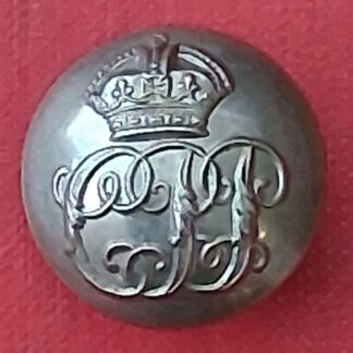 (India) Central Provinces Police - King's Crown 25mm White Metal Button.