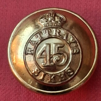 (India) 45th Rattray's Sikh Infantry - Officer's Gilt King's Crown Rimmed Button.