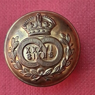 (India) 36th Sikhs - King's Crown 25mm Brass Button.
