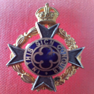 Royal Army Chaplains Department (Christian) - King's Crown Silver, Gilt & Enamelled Collar Badge.