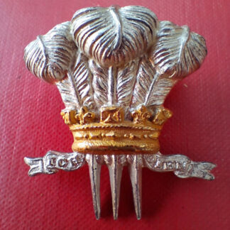 The 10th Hussars - Silver & Gilt "Tent Hat" Badge.
