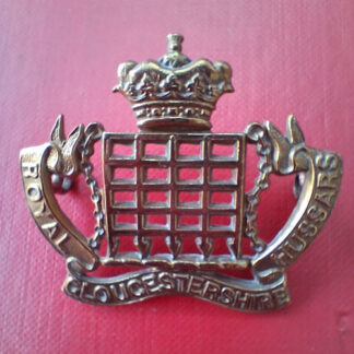 The Royal Gloucestershire Hussars - Gilding Metal Cap Badge.