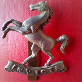 The West Kent Yeomanry - White Metal Cap Badge.