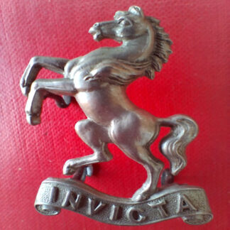 The West Kent Yeomanry - White Metal Cap Badge.