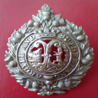 The Argyll & Sutherland Highlanders - White Metal Cap Badge.