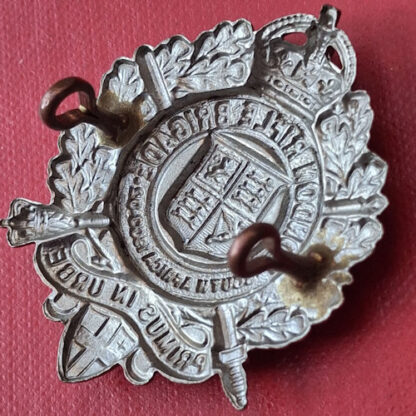 5th Battalion London Rifle Brigade – King’s Crown White Metal Cap Badge ...