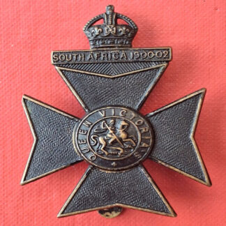 9th Battalion Queen Victoria's Rifles - King's Crown Blackened Brass Cap Badge.