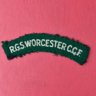 Royal Grammar School Worcester C.C.F - Woven Cloth Shoulder Title.