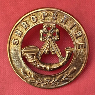The Shropshire Light Infantry - Gilding Metal Helmet Plate Centre.