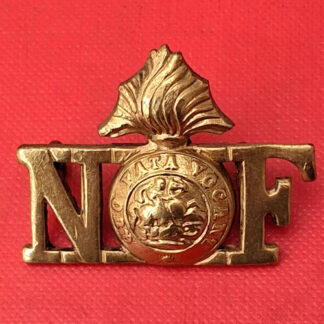 The Northumberland Fusiliers - Gilding Metal Shoulder Title.