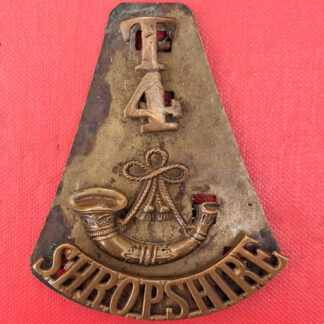 4th Territorial Battalion The King's Shropshire Light Infantry - Gilding Metal Shoulder Title.
