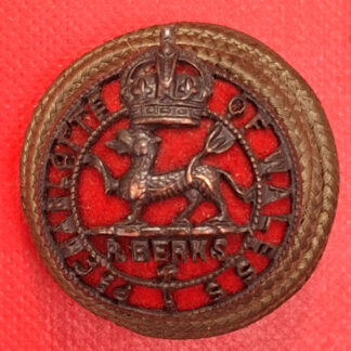 The Royal Berkshire Regiment - King's Crown Officer's Corded Boss Badge.