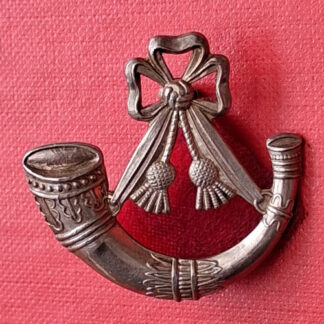 The Light Infantry - White Metal Cap Badge.