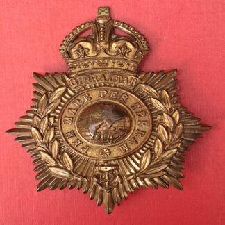 The Royal Marines School Of Music - King's Crown Gilding Metal Helmet Plate.