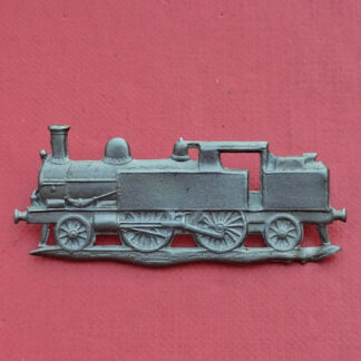 2nd Cheshire Royal Engineers (Railway) Volunteers - White Metal Collar Badge.