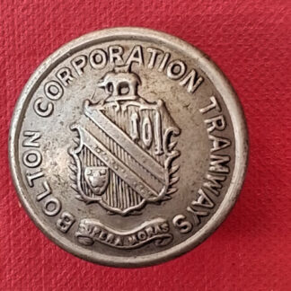 Bolton Corporation Tramways - 27mm White Metal Button.