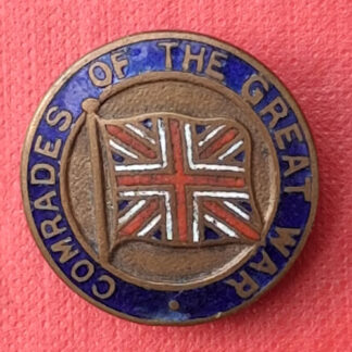 Comrades Of The Great War - Enamelled Button Hole Badge.