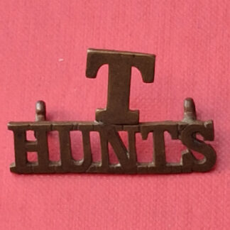 The Huntingdonshire Cyclist Territorial Battalion - Gilding Metal Shoulder Title.