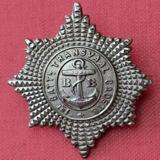 (South Africa) 1st Battalion The Transvaal Cadets  - White Metal Cap Badge.