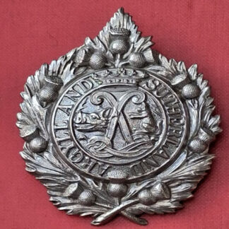 The Argyll & Sutherland Highlanders - White Metal Unvoided Cap Badge.