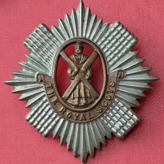 The Royal Scots - Bi metal Cap Badge.