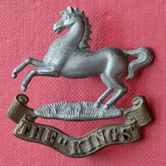 The King's Regiment (Liverpool) - Bi Metal Edwardian Lugged Cap Badge.