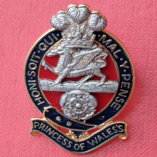 The Princess Of Wales's Royal Regiment - Officer's Enamelled & New Improved Metal Cap Badge.