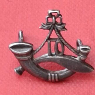 The 10th Gurkha Rifles - Officer's White Metal Beret Badge.