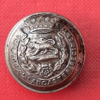 The York & Lancaster Regiment - Officer's 25mm White Metal Button.