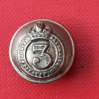 3rd Devonshire Volunteer Battalion - King's Crown 18mm White Metal Button.