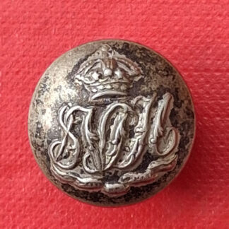 (India) Surma Valley Light Horse - King's Crown 17mm White Metal Button.