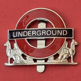 London Transport (Underground) -  Station Inspector's Red Enamelled Cap Badge.