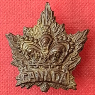 (Canadian Militia) General Service - Queen Victoria's Crown Gilding Metal Cap Badge.