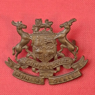 (South Africa) The South African Engineers Corps - Gilding Metal Cap Badge.
