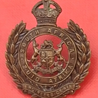 (South Africa) The South African Engineers Corps - Gilding Metal Cap Badge.