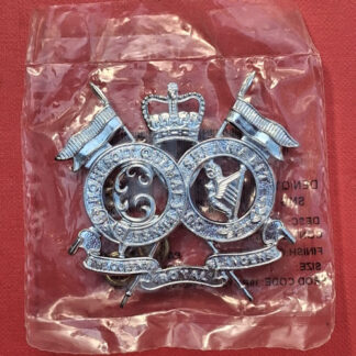 The Queen's Royal Lancers - White Metal Pouch Badge.