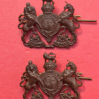 General Service Corps - King's Crown Officer's Service Dress Collar Badges.