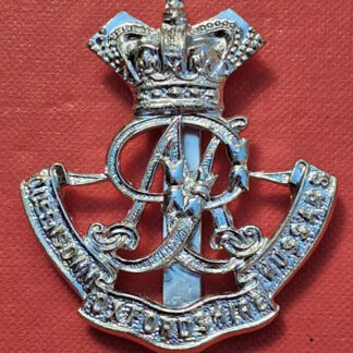 The Queen's Own Oxfordshire Hussars - Silver Anodised Cap Badge.