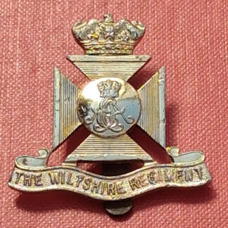 The Wiltshire Regiment - Gold Anodised With "AEA" Cipher Cap Badge.
