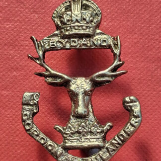 The Gordon Highlanders - Kings Crown Cast Silver Sporran Badge.
