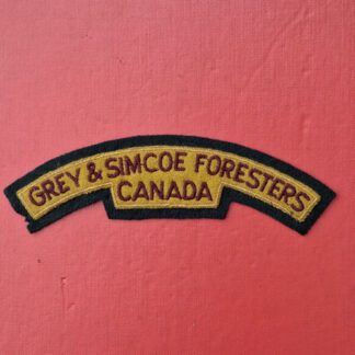 (Canada) Grey & Simcoe Foresters Of Canada - Woven Cloth Shoulder Title.